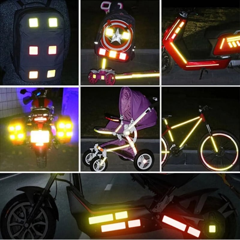 4 arvutit Autoukse kleebis Avamise ohutus Hoiatus Helkuri teip Kleebis Auto autotarvikud Välis-sisehelkuri kleebis