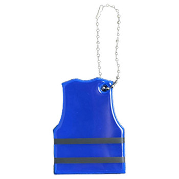 Светлоотразителен ключодържател във формата на предпазна жилетка за чанти Раница Висулка Закачалки Декорации Деца Нощ Сигурен рефлектор за вещи