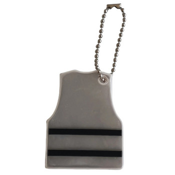 Светлоотразителен ключодържател във формата на предпазна жилетка за чанти Раница Висулка Закачалки Декорации Деца Нощ Сигурен рефлектор за вещи