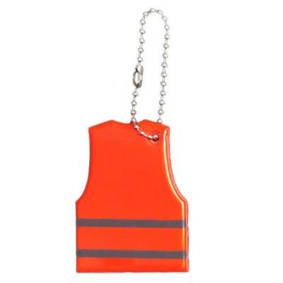 Turvavesti kujuline helkur võtmehoidja kottidele Seljakott Ripats Riputid Kaunistused Laste Öine Turvahelkur asjade jaoks