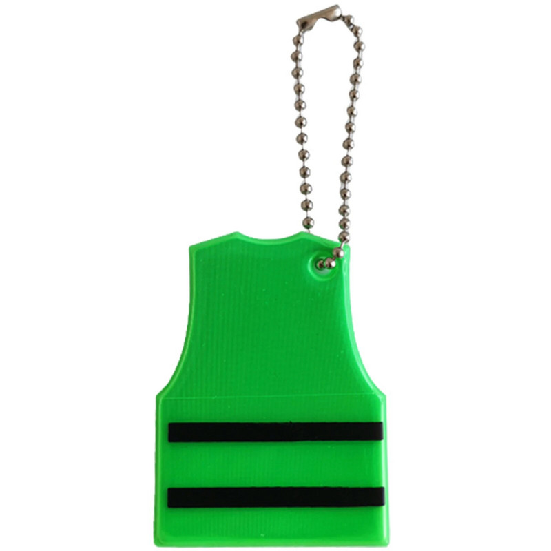 Turvavesti kujuline helkur võtmehoidja kottidele Seljakott Ripats Riputid Kaunistused Laste Öine Turvahelkur asjade jaoks