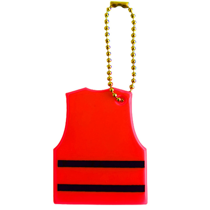 Turvavesti kujuline helkur võtmehoidja kottidele Seljakott Ripats Riputid Kaunistused Laste Öine Turvahelkur asjade jaoks