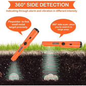 Επαγγελματικός δείκτης ανιχνευτή μετάλλων με ακρίβεια αδιάβροχος φορητός ανιχνευτής μετάλλων για μεταλλικά νομίσματα Χρυσό αδιάβροχο Δωρεάν αποστολή