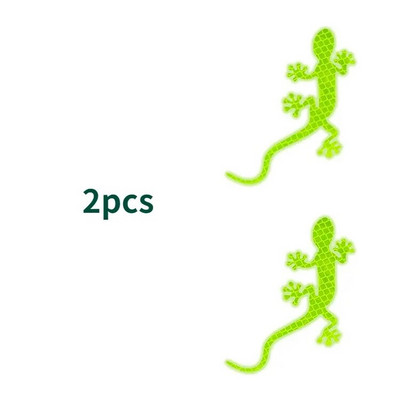 2 buc. Autocolant reflectorizant pentru mașină Avertisment de siguranță Bandă de gecko Reflector de lumină Marca mașini Accesorii auto exterioare Avertisment de conducere pe timp de noapte