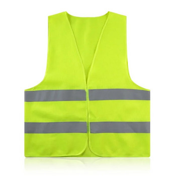 Жълта жилетка с висока видимост Светлоотразително защитно работно облекло за нощно бягане Колоездене Мъж Нощно предупреждение Работно облекло Флуоресцентно