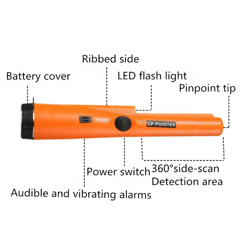 Rankinis metalo detektorius vandeniui atsparus rankinis smeigtuko rodyklė Didelio tikslumo profesionalus delninis ieškos lobių ieškiklis