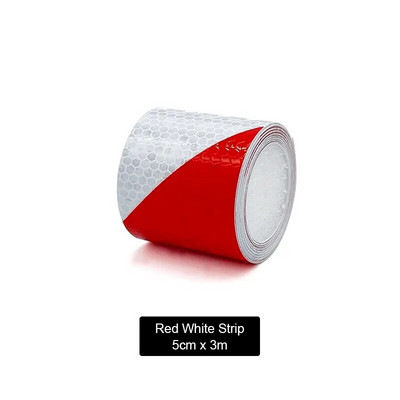 5cm * 3m Bandă reflectoare pentru mașină Bandă imprimată reflector PVC Film reflectorizant Avertizare de siguranță în trafic pentru Camion, Biciclete, Decorare mașină