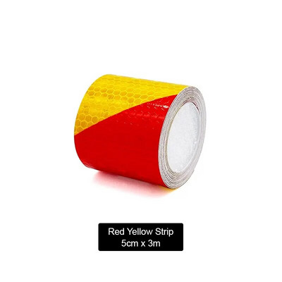 5cm * 3m Bandă reflectoare pentru mașină Bandă imprimată reflector PVC Film reflectorizant Avertizare de siguranță în trafic pentru Camion, Biciclete, Decorare mașină