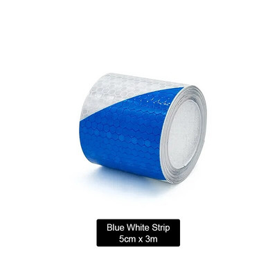 5cm * 3m Bandă reflectoare pentru mașină Bandă imprimată reflector PVC Film reflectorizant Avertizare de siguranță în trafic pentru Camion, Biciclete, Decorare mașină