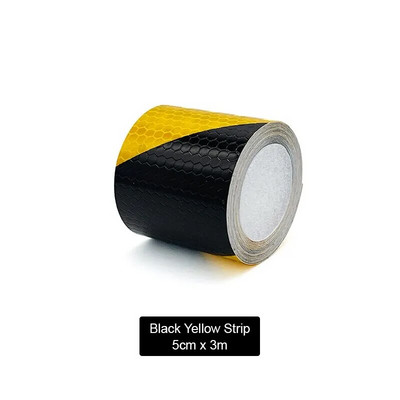 5cm * 3m Bandă reflectoare pentru mașină Bandă imprimată reflector PVC Film reflectorizant Avertizare de siguranță în trafic pentru Camion, Biciclete, Decorare mașină