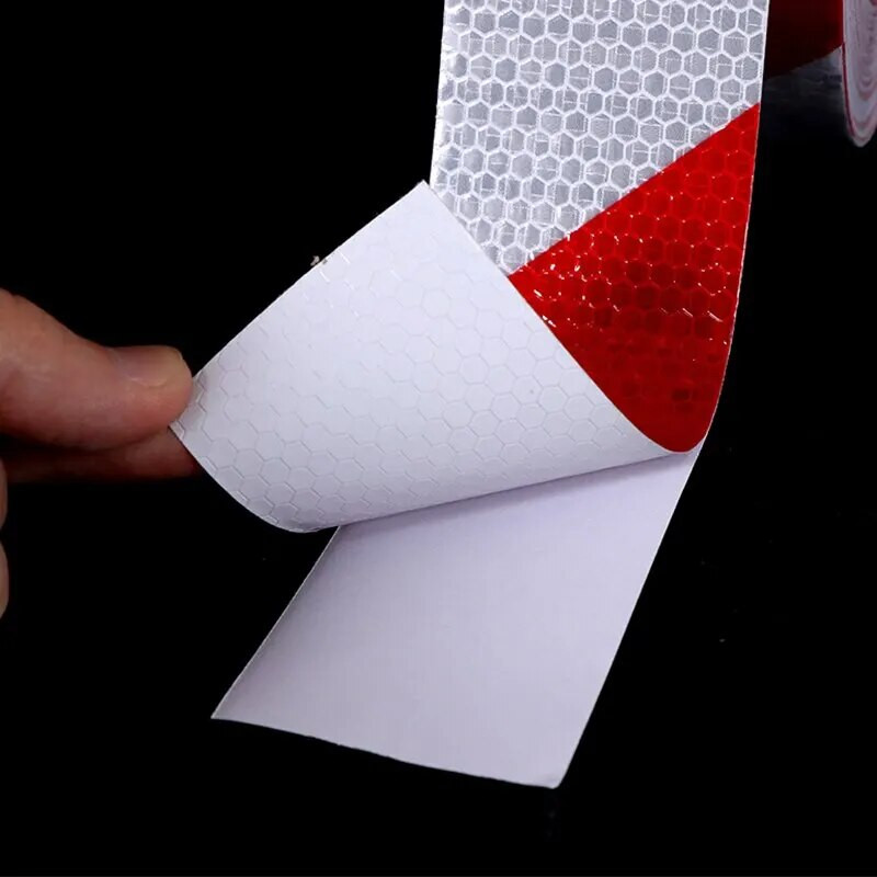 5cm * 3m Bandă reflectoare pentru mașină Bandă imprimată reflector PVC Film reflectorizant Avertizare de siguranță în trafic pentru Camion, Biciclete, Decorare mașină