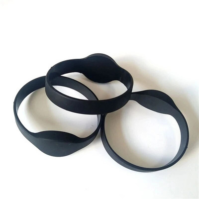 1Pcs 13.56MHZ 1K S50 F08 NFC Tags ISO14443A Silicone Wristband Bracelet Printed RFID Wrist Band Card