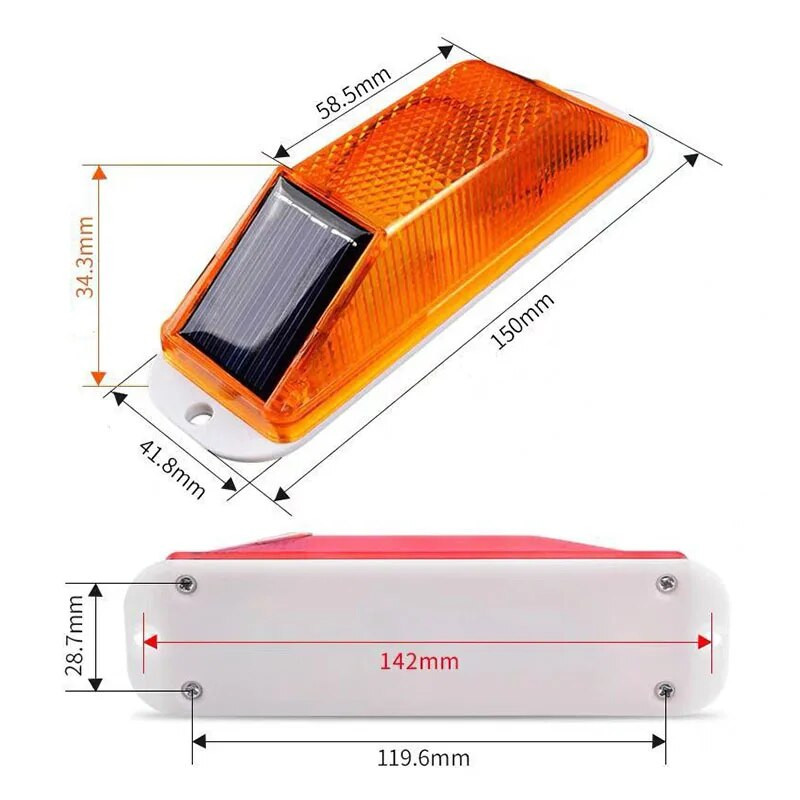 KOOJN päikeseenergia kontuuri hoiatustuled liikluse öised hoiatustuled vilkuvad veoauto valgustatud kaitsepiire takistus vilkuv