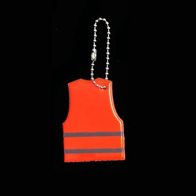 Kollase vestiga helkur võtmehoidja pehme PVC liiklusohutuse ripatsitarvikud liikluse nähtavuse ohutuse tagamiseks Kasutage koti võtmehoidja võlu