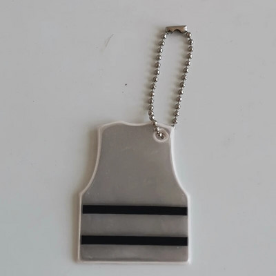 Kollase vestiga helkur võtmehoidja pehme PVC liiklusohutuse ripatsitarvikud liikluse nähtavuse ohutuse tagamiseks Kasutage koti võtmehoidja võlu