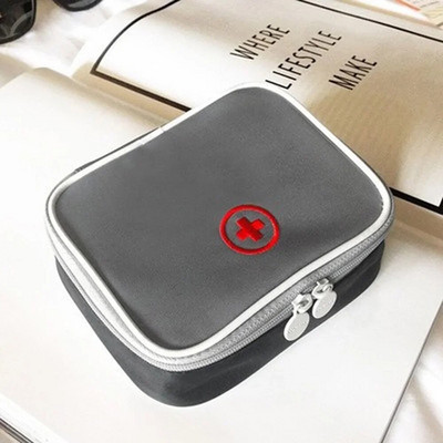 Lauko pirmosios pagalbos rinkinio krepšys Kelionės į namus Kempingas Nešiojami Mini Rožiniai Medicininiai Maišeliai Tablečių laikymo Krepšiai Avariniai išgyvenimo rinkiniai