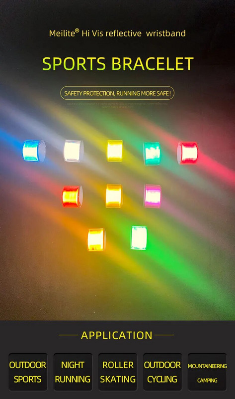 30cm MEILITE 500 žvakių šviesą atspindinti apyrankė apyrankės apyrankės rankovė užtikrina važiavimo saugumą