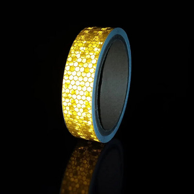 2,5 cm x 5 m dviratį atspindinti juosta Neperšlampama saugos įspėjimo lipdukas baltas raudonas geltonas fluorescencinis žalias mėlynas atšvaitai daiktams