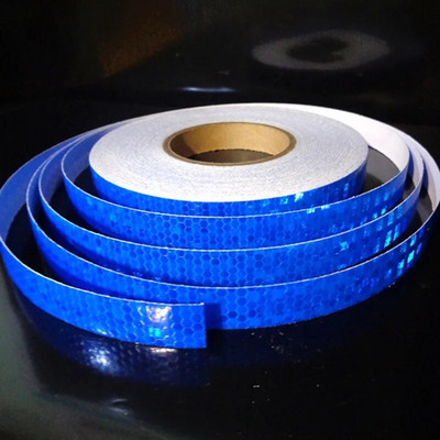 2,5 cm x 5 m dviratį atspindinti juosta Neperšlampama saugos įspėjimo lipdukas baltas raudonas geltonas fluorescencinis žalias mėlynas atšvaitai daiktams