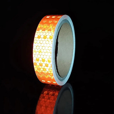 2,5 cm x 5 m dviratį atspindinti juosta Neperšlampama saugos įspėjimo lipdukas baltas raudonas geltonas fluorescencinis žalias mėlynas atšvaitai daiktams