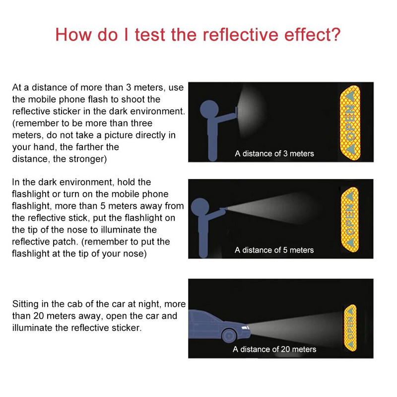 4 vnt / rinkinys automobilio durelių lipdukai Universali juosta, įspėjamasis saugos ženklas ATIDARYTA Aukštą šviesą atspindinti juosta Automatinės vairavimo saugos šviesą atspindinčios juostelės