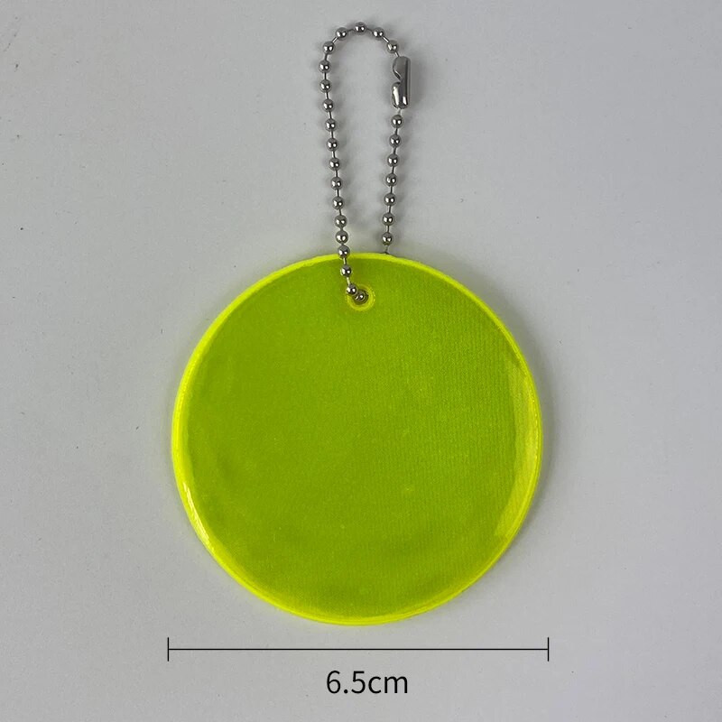 Ανακλαστικό κρεμαστό κόσμημα διπλής όψεως Προειδοποίηση ασφαλείας Πεζοπορία Ποδηλασία αντανακλαστή Δώρο Μπρελόκ 600 Ανοιχτό φθορίζον κίτρινο