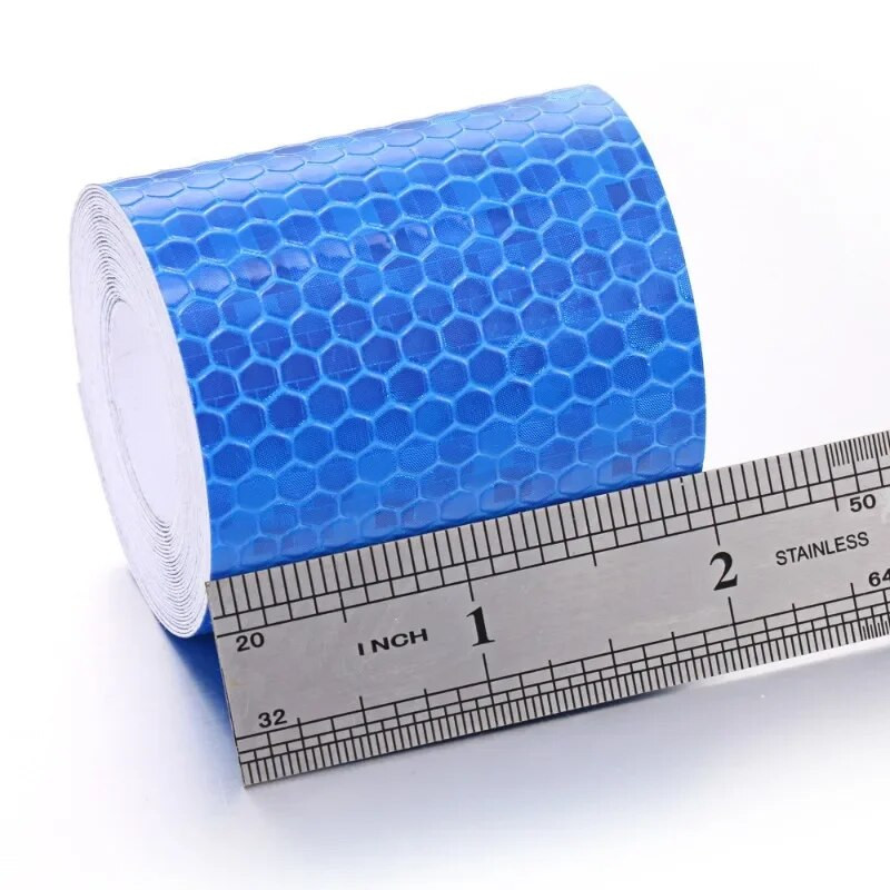 5*100 cm-es autós fényvisszaverő szalag biztonsági figyelmeztetés autódísz matrica fényvisszaverő öntapadó védőszalag motorkerékpár fólia