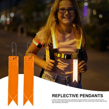 Ανακλαστικό μπρελόκ 10 τμχ Σακίδιο πλάτης Reflective Gear Αδιάβροχο Νυχτερινό περπάτημα Εργαλείο ασφαλείας Πολύ ορατό Ανακλαστικό Ετικέτες για