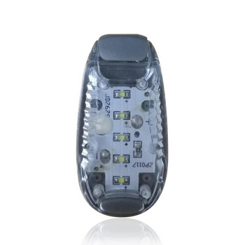 1 ΤΕΜ. Φωτιστικός ανακλαστικός εξοπλισμός κράνους πίσω φανού Νυχτερινή οδήγηση 5 εξαρτήματα LED ασφαλείας Κλιπ LED για λειτουργία