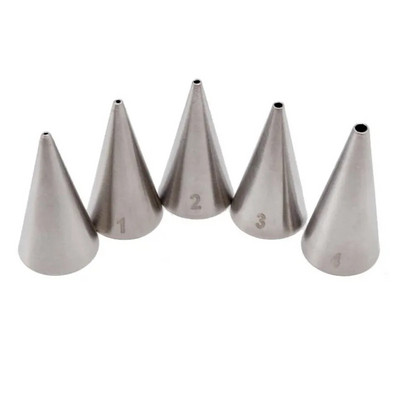 5db rozsdamentes acél jegesedés csövek fúvókák szett Író torta díszítő eszközök Krémes tészta tippek Sütemény fúvókák készlet konyhába