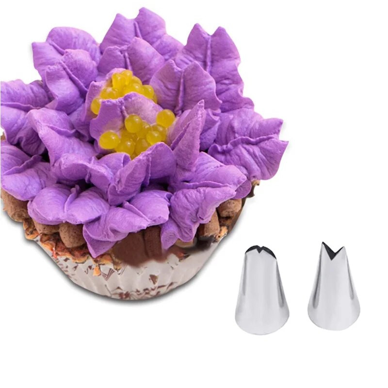 Virág levelek rózsa fúvókák 5 db rozsdamentes acél cukormáz fúvóka tészta tippek krémes tortához Fondant sütéshez díszítő eszközök