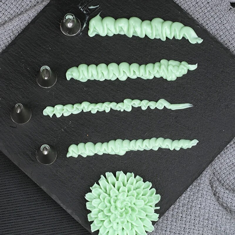 Virág levelek rózsa fúvókák 5 db rozsdamentes acél cukormáz fúvóka tészta tippek krémes tortához Fondant sütéshez díszítő eszközök