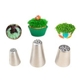 1/3 bucăți set de sfaturi pentru decorare pentru tort, iarbă, cremă, duză, cap de cupcake, unelte pentru decorarea prăjiturii, paie de patiserie, glazură pentru conducte din oțel inoxidabil