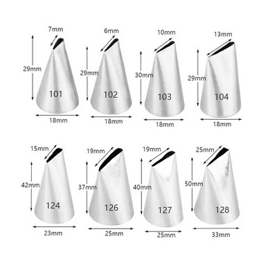 Savjeti za mlaznice od nehrđajućeg čelika DIY alat za ukrašavanje torti Icing Piping Cream Vrećica za tijesto Mlaznica za pekarske alate Kuhinjski pribor