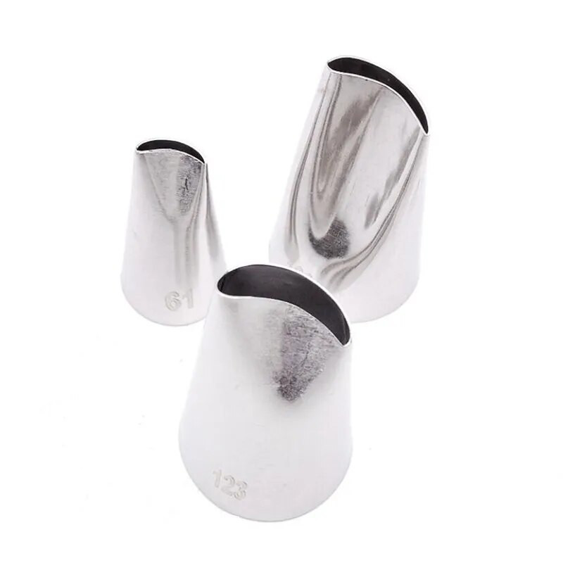 #123 #122 #61 3 tk roostevabast terasest roosi lilleleht DIY glasuur torustiku näpunäited koogikoogikreemi torude otsik koogi kaunistamiseks