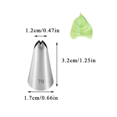 1 vnt Lapai Purkštukai Nerūdijančio plieno glazūra Vamzdžių antgaliai Antgaliai Tešlos antgaliai Fondant tortų kepimui Dekoravimo įrankiai