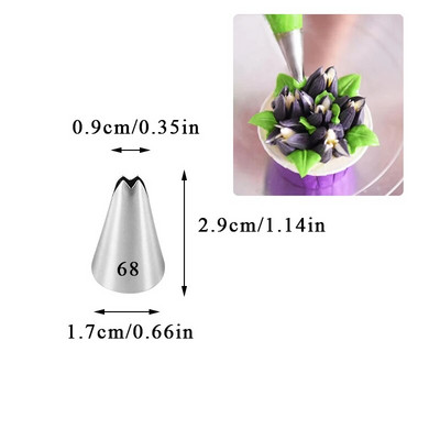 1 vnt Lapai Purkštukai Nerūdijančio plieno glazūra Vamzdžių antgaliai Antgaliai Tešlos antgaliai Fondant tortų kepimui Dekoravimo įrankiai