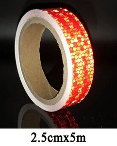 25 mm lățime Bandă reflectorizante Fluorescent MTB Bicicletă Ciclism MTB Autocolante reflectorizante Bandă adezivă Autocolante pentru biciclete