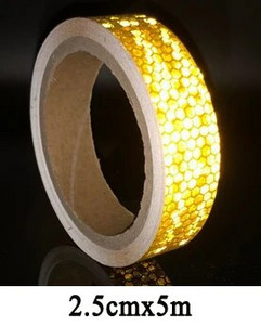 25 mm lățime Bandă reflectorizante Fluorescent MTB Bicicletă Ciclism MTB Autocolante reflectorizante Bandă adezivă Autocolante pentru biciclete