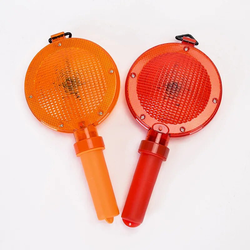 KOOJN LED Highlight Warning Circular Large Cake Light Предупредителна светлина за опасност с ръчна батерия Строб светлина за път