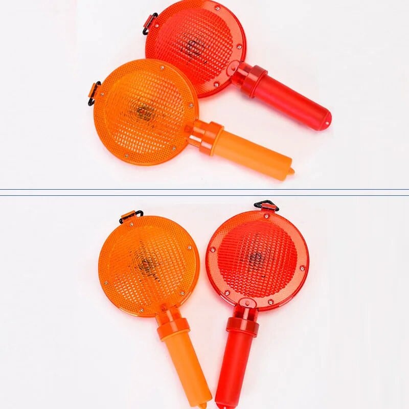KOOJN LED Highlight Warning Circular Large Cake Light Предупредителна светлина за опасност с ръчна батерия Строб светлина за път