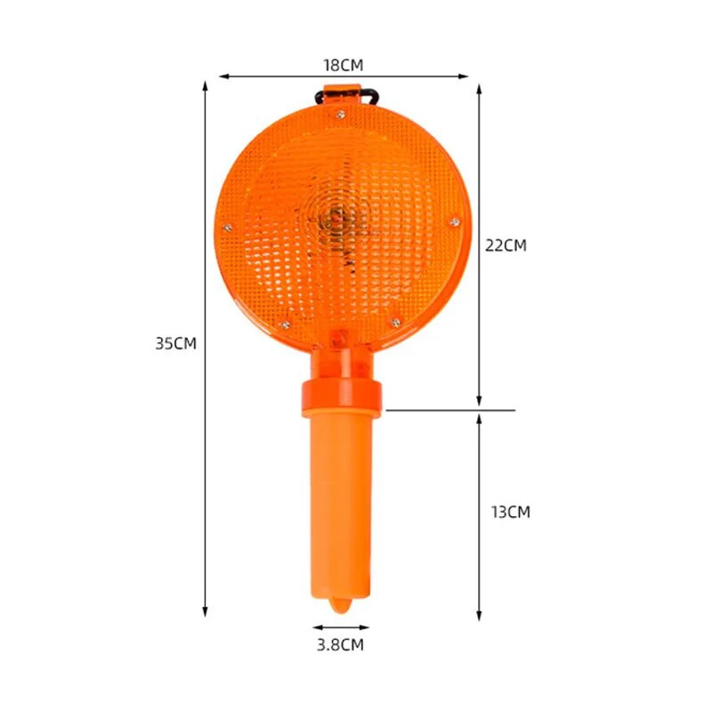 KOOJN LED Highlight Warning Circular Large Cake Light Предупредителна светлина за опасност с ръчна батерия Строб светлина за път