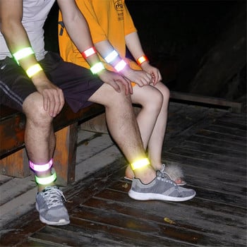 Светлоотразителна лента за китка с висока видимост Slap Band Гривни, ремъци за крака за мъж, жена, лента за ръка за бягане, велосипед, спортна безопасност