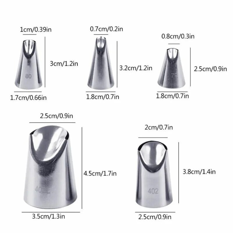 5 kom/set mlaznica za krizanteme Mlaznice za cjevovod za glazuru Mlaznice za tijesto kuhinjski dodatak za pečenje Alati za ukrašavanje kolača