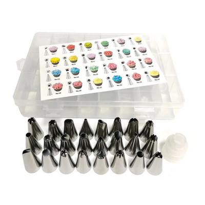 Velika utičnica za slastičarstvo Mlaznice za kolače za slastice Profesionalni set Savjeti za izradu slag krema Alat za ukrašavanje torti kolačićima