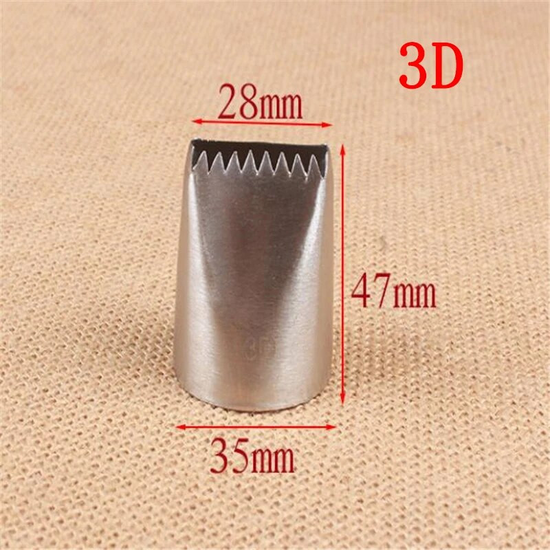 1kom/4kom #3D#47#895#200 Savjeti za ukrašavanje kolača Set mlaznica za glazuru od nehrđajućeg čelika Mlaznica za cvjetne košare u jednom redu