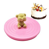 Tortų sukamasis stalas „pasidaryk pats“ neslystantis sukamasis tortų stalas „mini fondant“ besisukanti platforma, apvali sausainių stovas, besisukantis kepimo virtuvės įrankiai