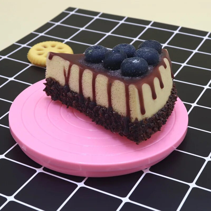 Tortų sukamasis stalas „pasidaryk pats“ neslystantis sukamasis tortų stalas „mini fondant“ besisukanti platforma, apvali sausainių stovas, besisukantis kepimo virtuvės įrankiai
