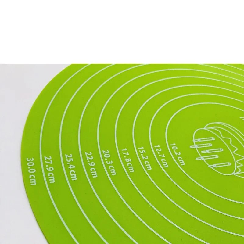 Torta Turntable Pat Silikonska podloga za pečenje za kolače s veličinom Neljepljiva alatka za pečenje otporna na visoke temperature Kuhinjski gadget