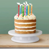 Sukamasis torto stalas, mini plastikinis fondantas, besisukantis tortų sukamasis stalas, apvalus sausainių stovas, besisukantis namų virtuvės priedas